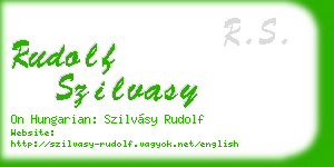 rudolf szilvasy business card